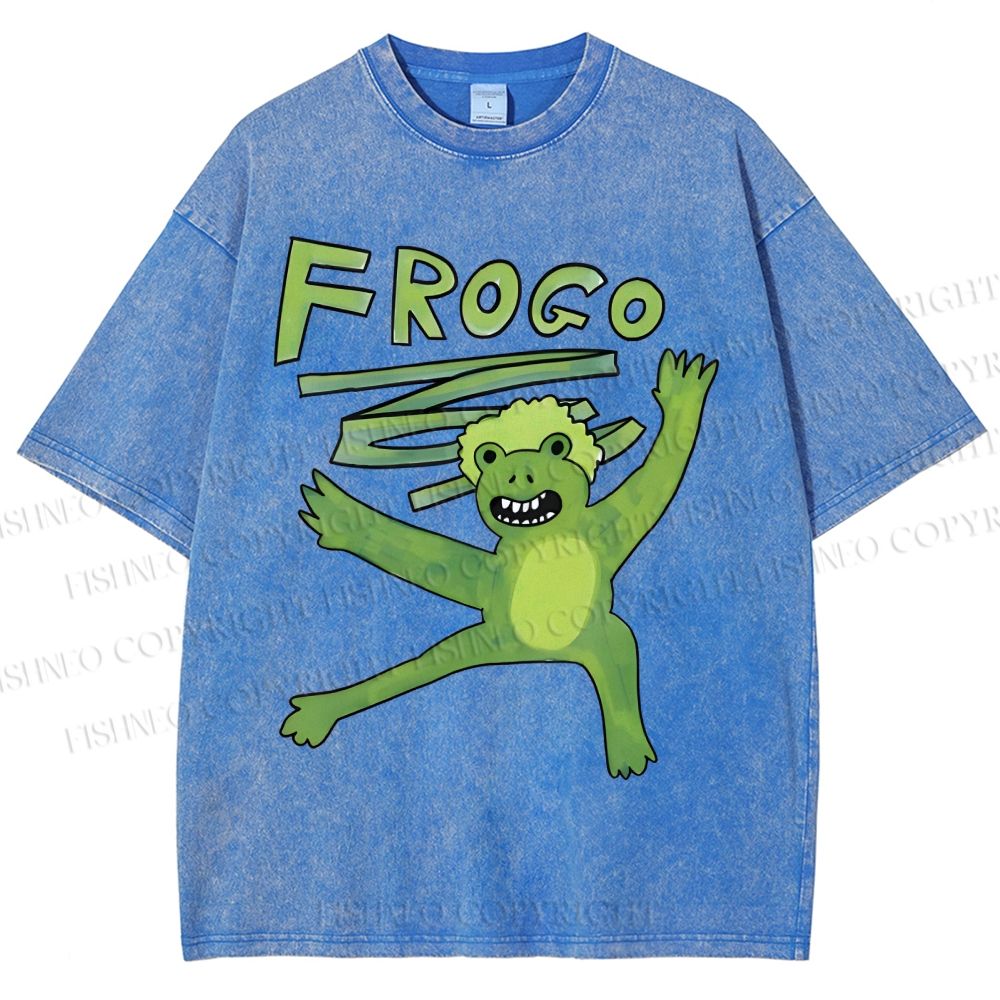 Unisex Frogo Printed Washed Tee