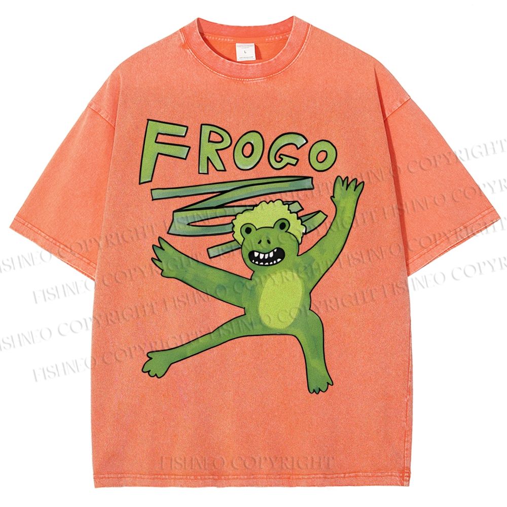 Unisex Frogo Printed Washed Tee