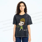 Unisex Yoshitomo Nara Printed Washed Tee