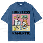 Unisex Hopeless Ramentic Dog Printed Washed Tee