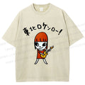 Unisex Yoshitomo Nara Guitar Printed Washed Tee
