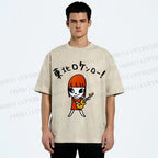Unisex Yoshitomo Nara Guitar Printed Washed Tee