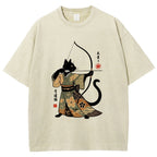 Japan Cat Archery Vintage Washed T-shirt