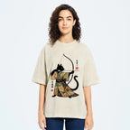 Japan Cat Archery Vintage Washed T-shirt