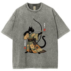 Japan Cat Archery Vintage Washed T-shirt