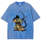 Japan Cat Archery Vintage Washed T-shirt