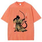 Japan Cat Archery Vintage Washed T-shirt