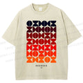 Unisex Bauhaus Gradient Geometry Printed Washed Tee
