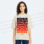 Unisex Bauhaus Gradient Geometry Printed Washed Tee