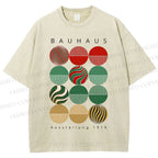 Unisex Bauhaus Christmas Printed Washed Tee