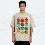 Unisex Bauhaus Christmas Printed Washed Tee