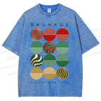 Unisex Bauhaus Christmas Printed Washed Tee