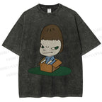 Unisex Yoshitomo Nara Box Printed Washed Tee