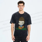 Unisex Yoshitomo Nara Box Printed Washed Tee