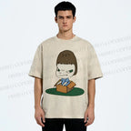 Unisex Yoshitomo Nara Box Printed Washed Tee