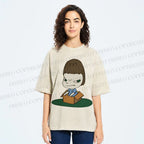 Unisex Yoshitomo Nara Box Printed Washed Tee