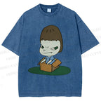 Unisex Yoshitomo Nara Box Printed Washed Tee