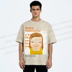 Unisex Yoshitomo Nara Girl Printed Washed Tee