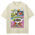 Unisex Hapidanbui Keroppi Printed Washed Tee