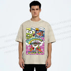 Unisex Hapidanbui Keroppi Printed Washed Tee