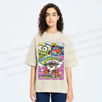 Unisex Hapidanbui Keroppi Printed Washed Tee