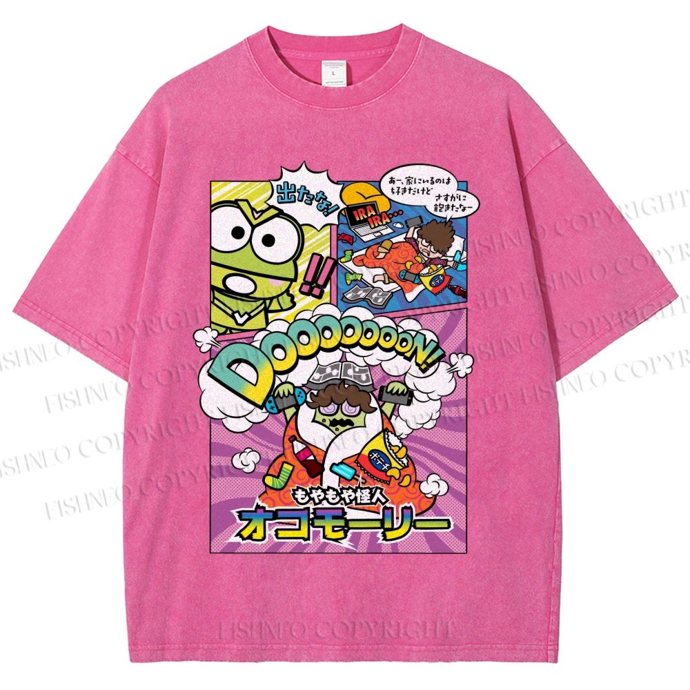 Unisex Hapidanbui Keroppi Printed Washed Tee