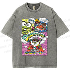Unisex Hapidanbui Keroppi Printed Washed Tee