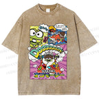Unisex Hapidanbui Keroppi Printed Washed Tee