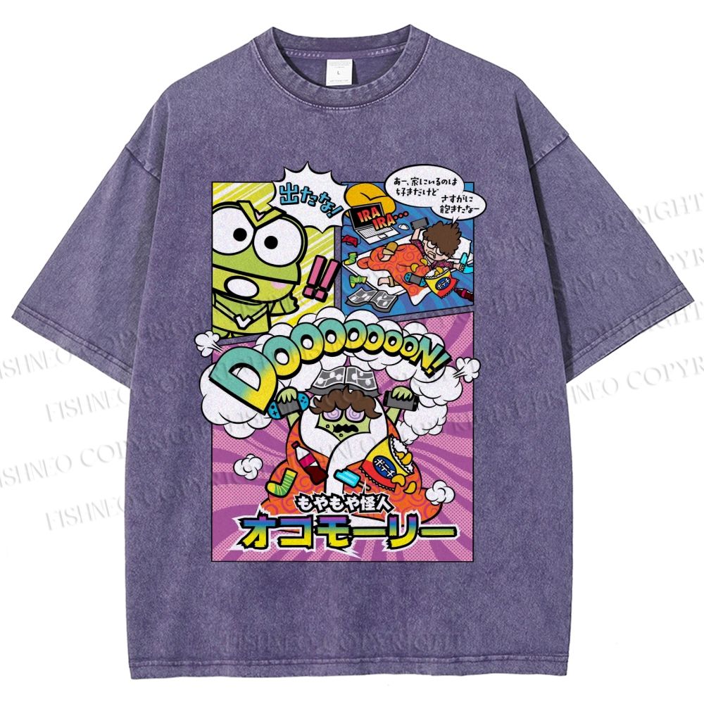 Unisex Hapidanbui Keroppi Printed Washed Tee