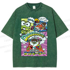 Unisex Hapidanbui Keroppi Printed Washed Tee