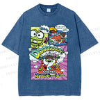 Unisex Hapidanbui Keroppi Printed Washed Tee