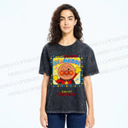Unisex Anpanman Printed Washed Tee