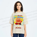 Unisex Anpanman Printed Washed Tee
