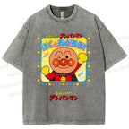 Unisex Anpanman Printed Washed Tee