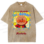 Unisex Anpanman Printed Washed Tee