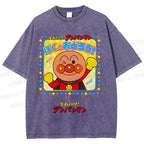 Unisex Anpanman Printed Washed Tee