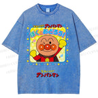 Unisex Anpanman Printed Washed Tee