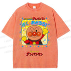 Unisex Anpanman Printed Washed Tee