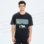 Unisex Fruits Dropping Bears Printed Washed Tee
