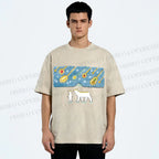 Unisex Fruits Dropping Bears Printed Washed Tee