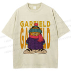 Unisex Garfield Cat Winter Dress Printed Washed Tee