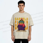 Unisex Garfield Cat Winter Dress Printed Washed Tee