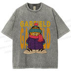Unisex Garfield Cat Winter Dress Printed Washed Tee