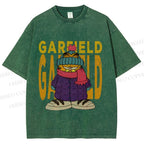 Unisex Garfield Cat Winter Dress Printed Washed Tee