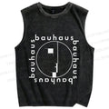 Unisex Bauhaus Framed Printed Washed Tank Top