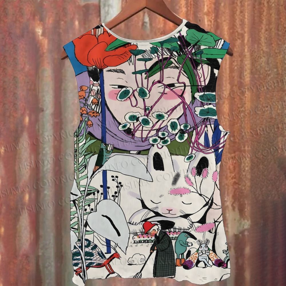 Unisex Vintage Graffiti Casual Printed Tank Top
