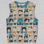 Unisex Many Cats Are Watching You Printed Tank Top