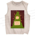 Unisex Yoshitomo Nara Christmas Printed Washed Tank Top