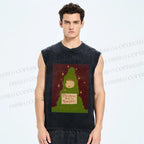Unisex Yoshitomo Nara Christmas Printed Washed Tank Top