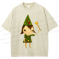 Unisex Yoshitomo Nara Christmas Tree Printed Washed Tee